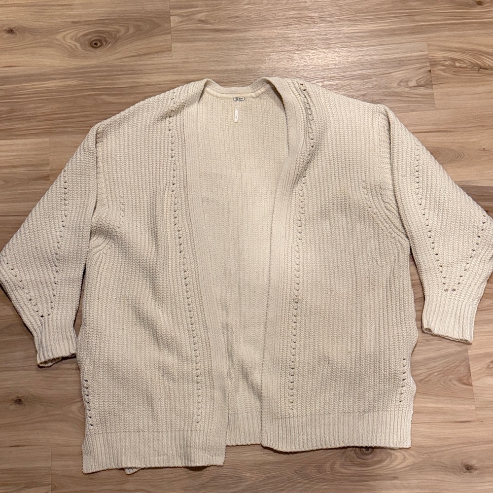 Free People Elegant Cream Women's Sweater